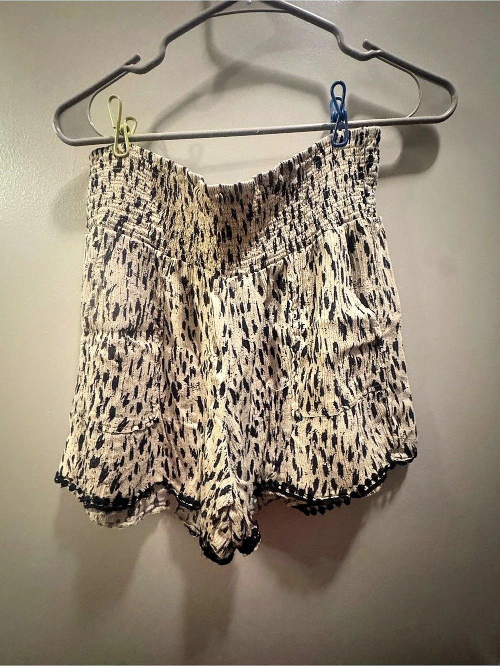 Free People Animal Print Shorts in Brown & Cream Size Small
